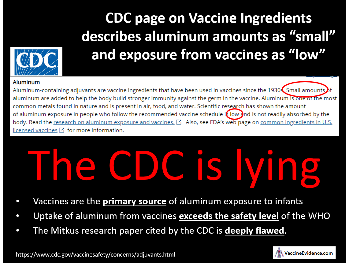 The CDC is lying about Aluminum Adjuvant safety