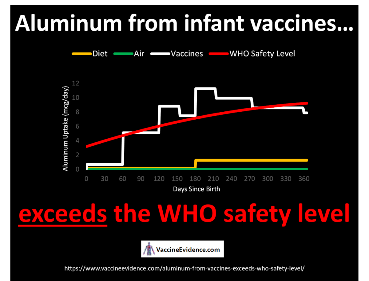 Aluminum from vaccines exceeds WHO safety level